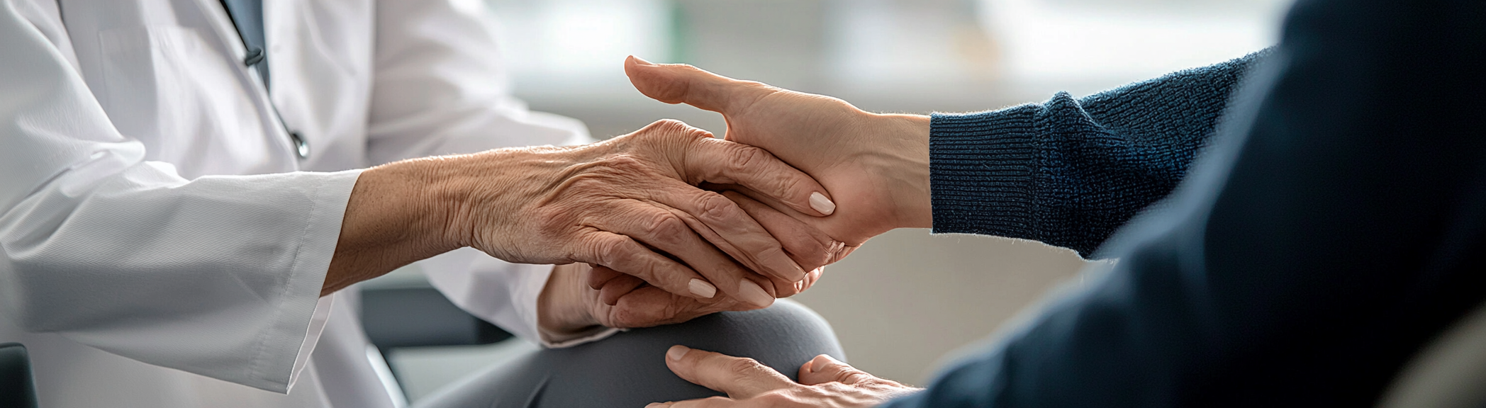 Handtherapie mit Erwachsenem, entspannte Atmosphäre